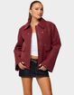 EDIKTED Annabelle Oversized Faux Suede Jacket image number 1