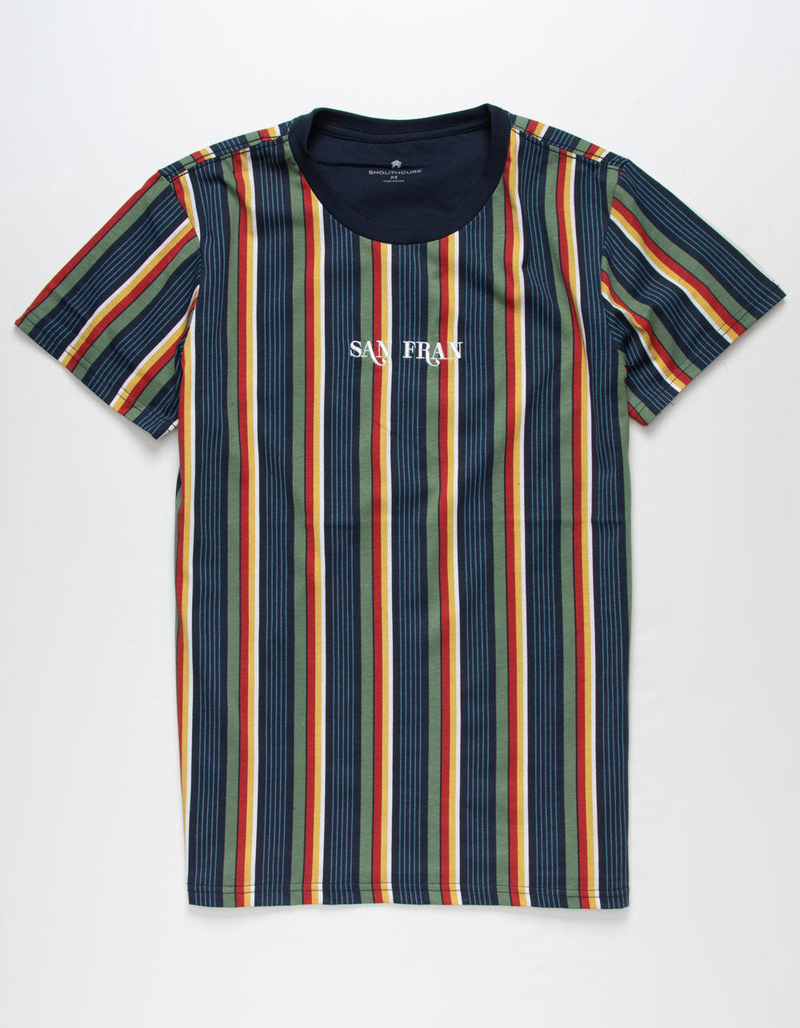 SHOUTHOUSE San Fran Stripe Mens T-Shirt image number 0