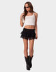 EDIKTED Ruffle Lace Low Rise Womens Mini Skirt image number 3