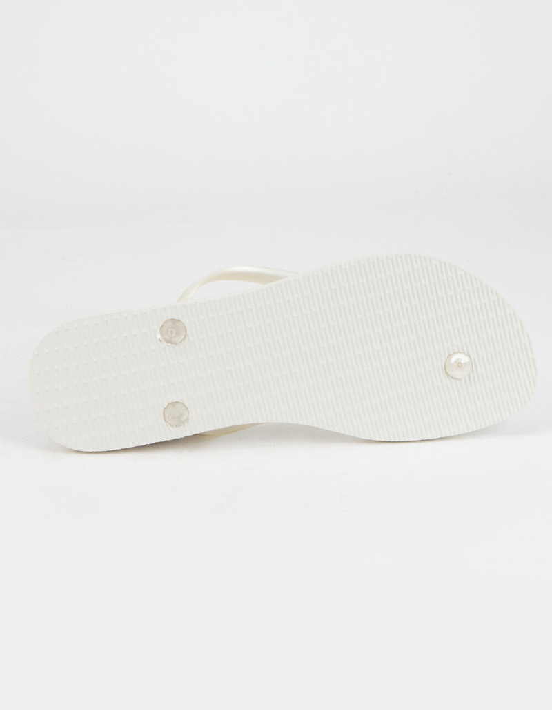 HAVAIANAS Slim Womens White Sandals image number 3