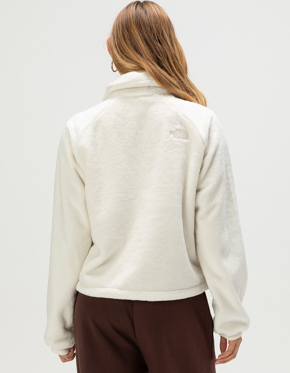 THE NORTH FACE Osito Lux Womens Quarter Zip Jacket - OFF WHITE