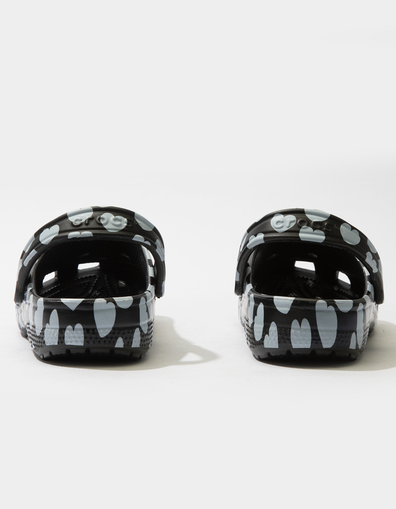 CROCS Classic Heart Print Womens Clogs image number 3