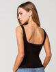RSQ Square Neck Womens Black Tank Top image number 3