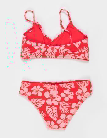 FULL TILT Textured Wrap Girls Bralette Bikini Set Alternative Image