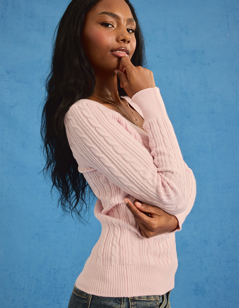 RSQ Womens V-Neck Sweater image number 5
