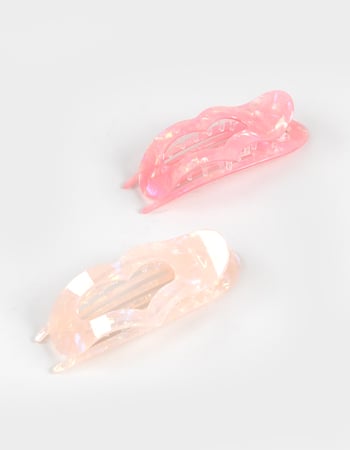 FULL TILT 2 Pack Iridescent Heart Clips Alternative Image
