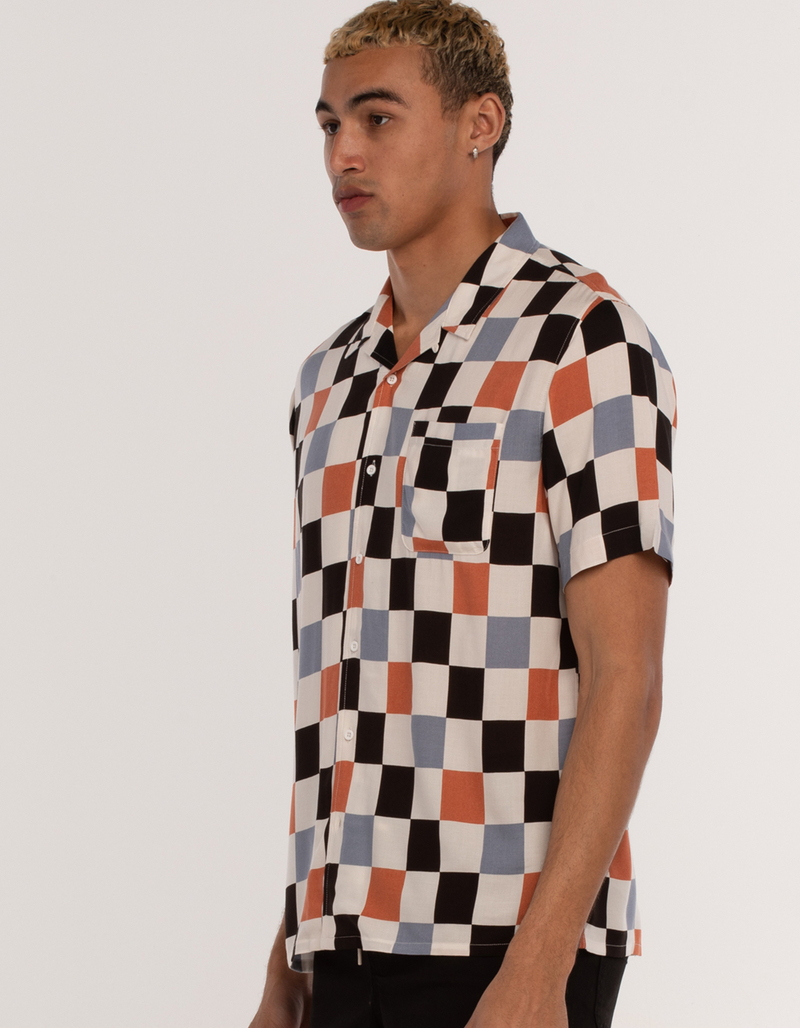 RSQ Checker Mens Button Up Shirt MULTI Tillys