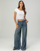 WRANGLER High Rise Womens Trouser Jeans - MEDIUM VINTAGE - 24