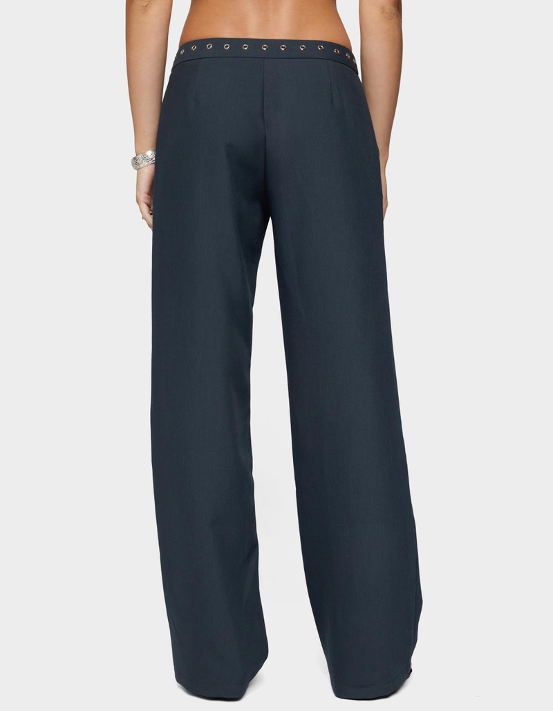 EDIKTED Ayve Eyelet Waist Straight Leg Pants image number 2
