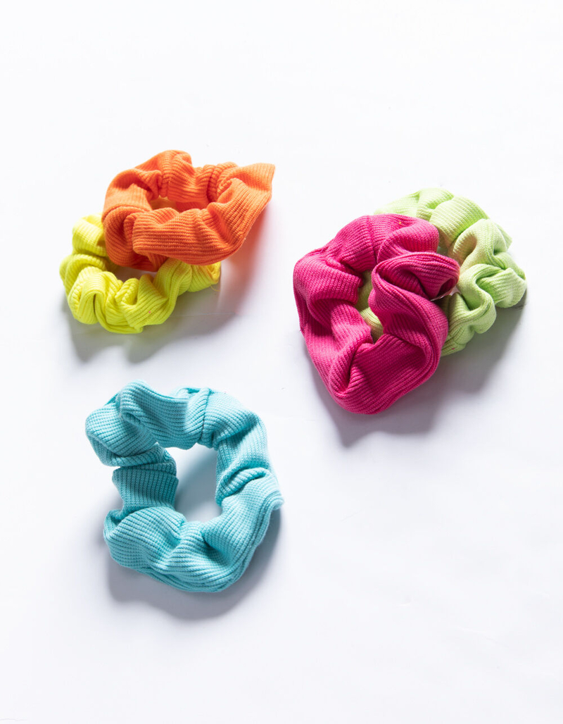 FULL TILT 5 Pack Ribbed Neon Scrunchies image number 0