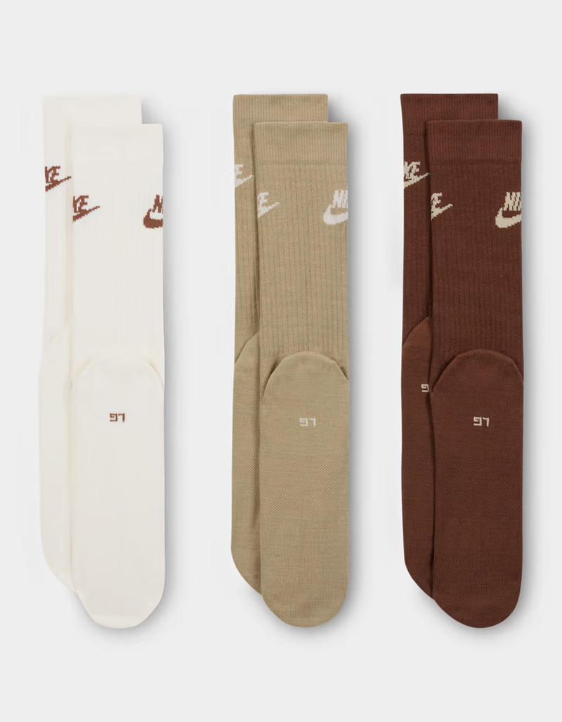 NIKE Sportswear Everyday Essential 3 Pack Mens Crew Socks image number 2