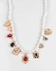 FULL TILT Butterfly/Heart Pearl Charm Necklace image number 2