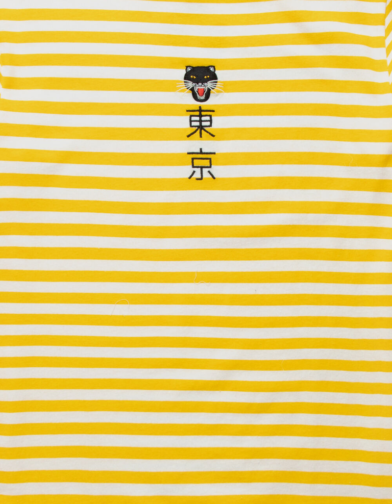 NEON RIOT Panther Kanji Mustard Mens T-Shirt image number 1