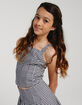 FULL TILT Girls Gingham Tank Top image number 1