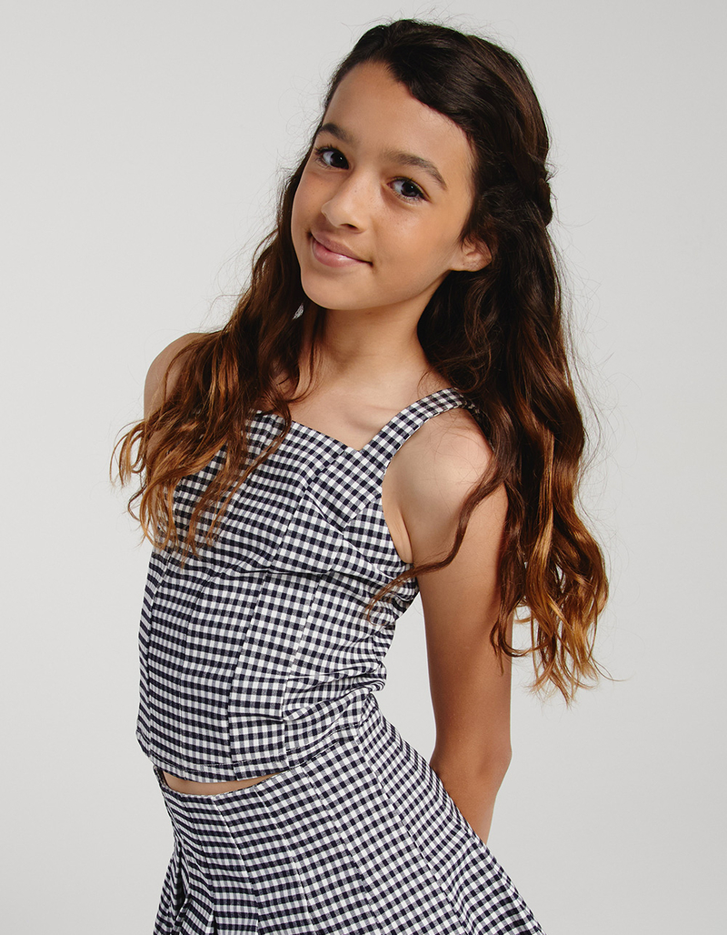 gingham girly girl tank