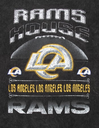 THE WILD COLLECTIVE Los Angeles Rams Chrome Mens Washed Boxy Tee Alternative Image