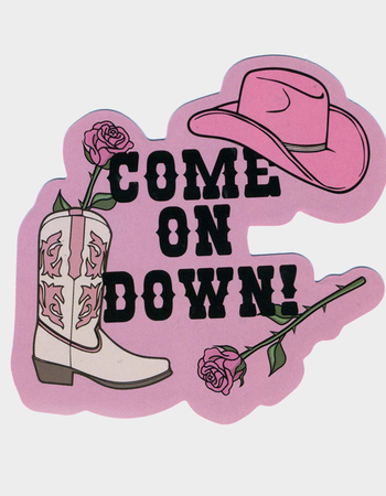 Come On Down Western Sticker Alternative Image