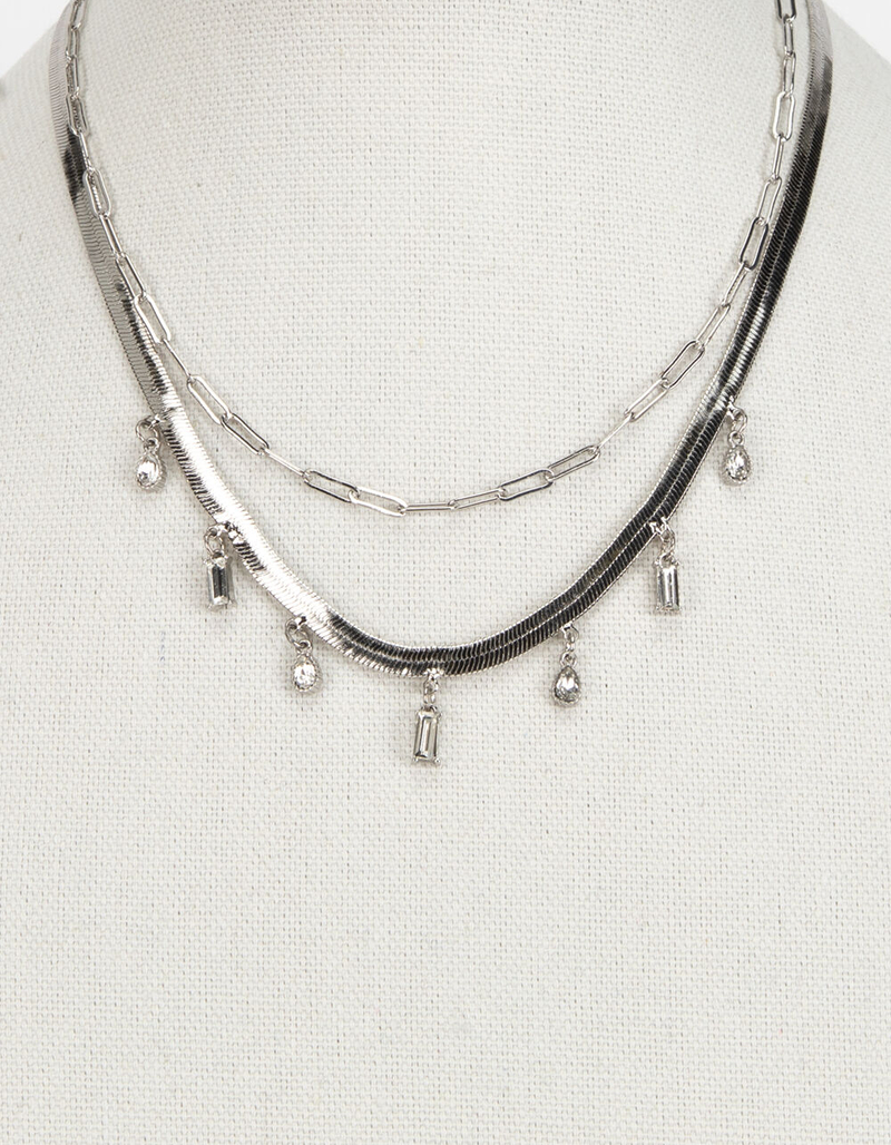 FULL TILT Layered Rhinestone Serpent Necklace image number 3