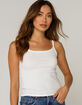 HEART & HIPS Womens White Cami image number 1