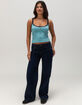 FULL TILT Seamless Lace Trim Embroidered Womens Cami image number 2