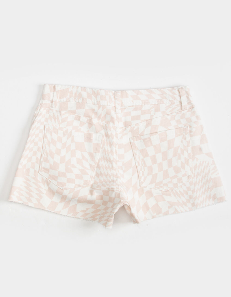 RSQ Womens Checkerboard Denim Shorts image number 2