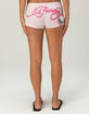 ED HARDY Pink Flame Skull Womens Micro Shorts image number 2