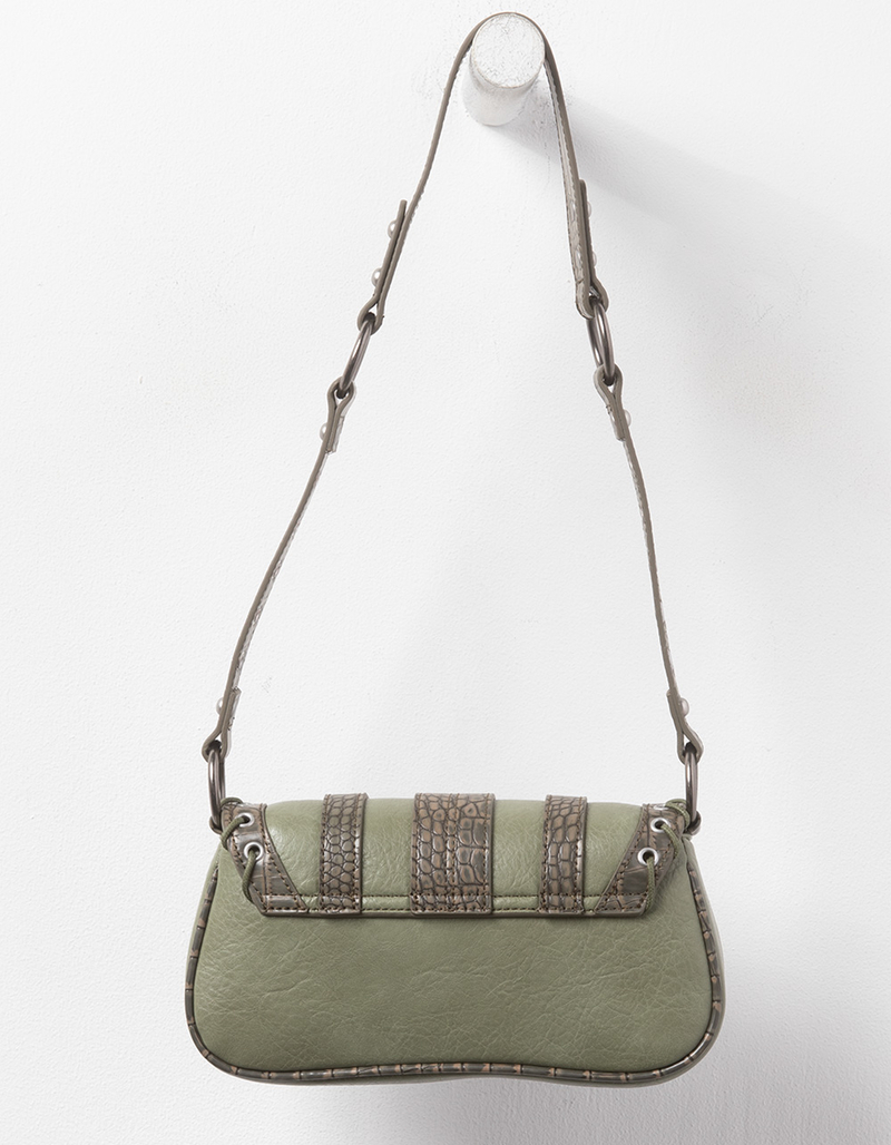 Laced Grommet Shoulder Bag image number 1