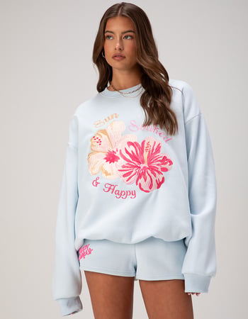 HAPPY CAMP3R Sun Soaked Womens Crewneck Sweatshirt Primary Image