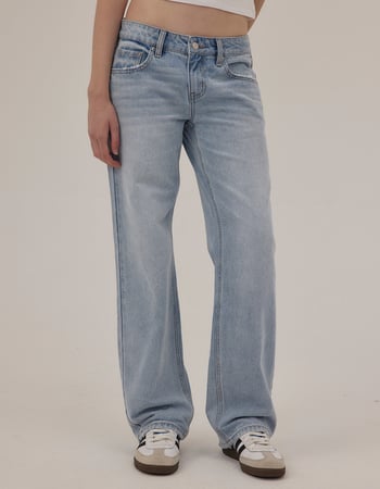 RSQ Womens Low Rise Loose Straight Jeans Alternative Image