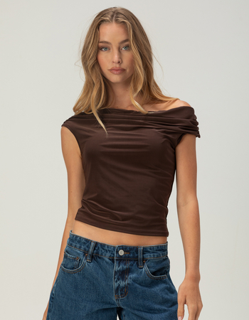TILLYS Womens Off The Shoulder Butter Soft Top Primary Image