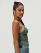 BDG Urban Outfitters Je T'aime Womens Flocked Semi-Sheer Cami image number 3