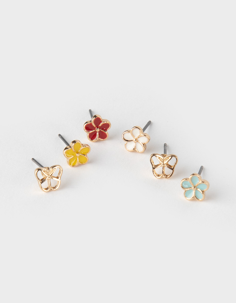 5 Piece Floral Earring Pack image number 0