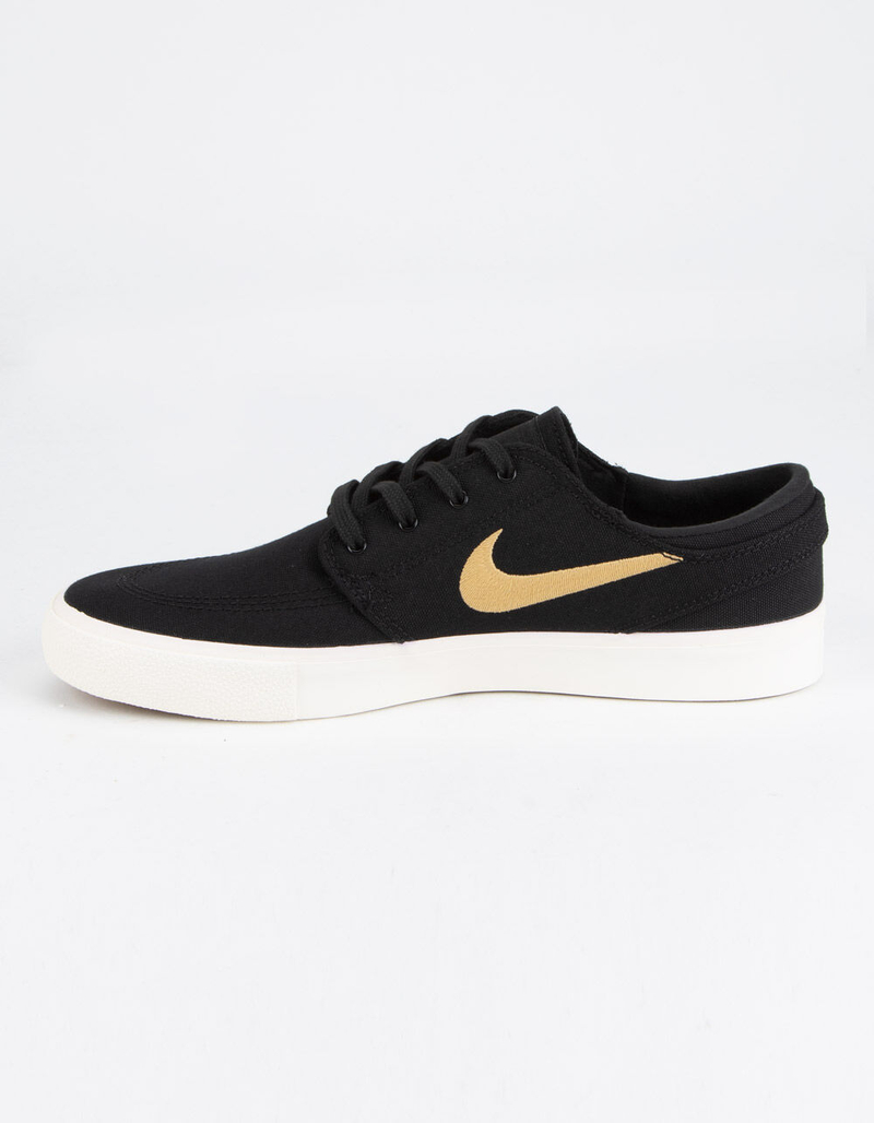 NIKE SB Zoom Stefan Janoski Canvas RM Black & Club Gold Shoes image number 3