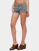 EDIKTED Jagger Low Rise Denim Shorts image number 2