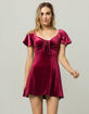 IVY & MAIN Velvet Knot Front Dress image number 1
