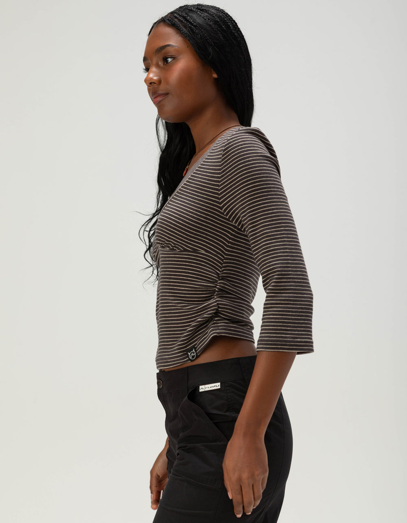 RUSTY Rikki Womens Long Sleeve V-Neck Top image number 2