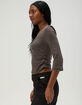 RUSTY Rikki Womens Long Sleeve V-Neck Top image number 3