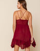 FREE PEOPLE Adella Wine Slip Dress image number 3