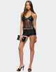 EDIKTED Annael Sequin Knit Micro Shorts image number 5