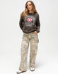 JUNK FOOD San Francisco 49ers Womens Flocked Raglan Crewneck Sweatshirt image number 2
