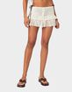 EDIKTED Ruffled Crochet Mini Skirt image number 1