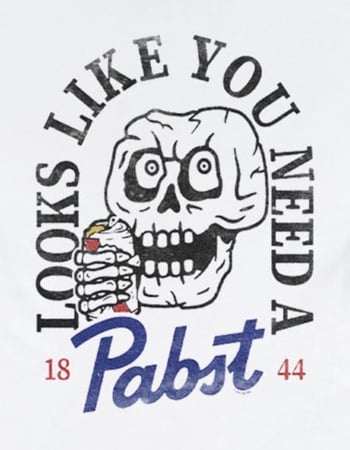 PABST BLUE RIBBON Looks Like Pabst Skull Unisex Tee Alternative Image