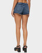 EDIKTED True Low Rise Denim Micro Shorts image number 3