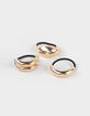 FULL TILT 3 Pack Metal Covered Elastic Hair Ties image number 1