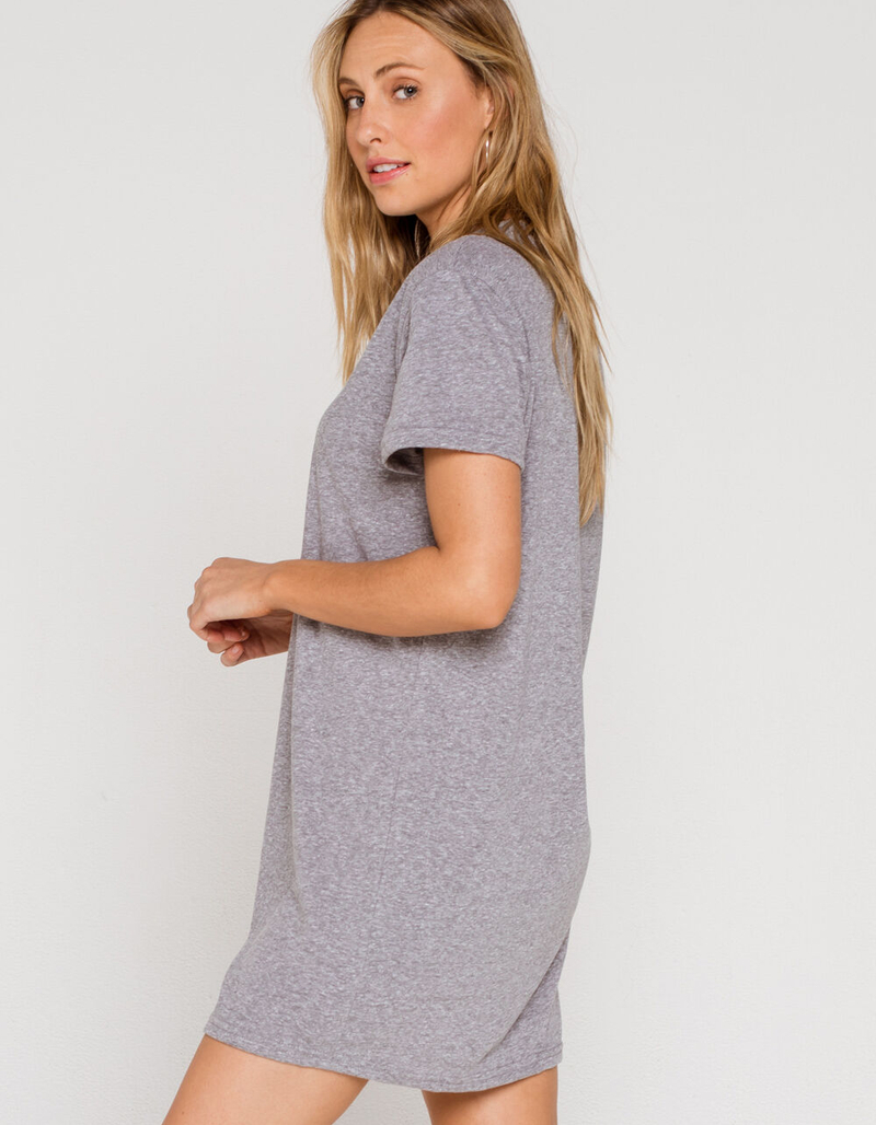 FULL TILT Solid Heather Gray T-Shirt Dress image number 2