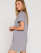 FULL TILT Solid Heather Gray T-Shirt Dress image number 3