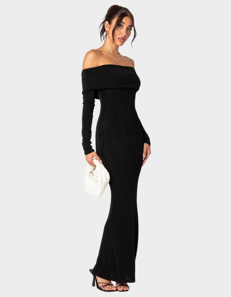 EDIKTED Susan Fold Over Maxi Dress image number 1