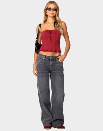 EDIKTED Lacey Knit Tube Top Alternative Image