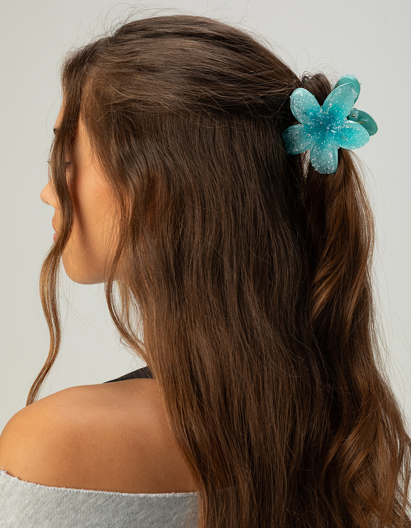 FULL TILT Bedazzled Hawaiian Floral Claw Hair Clip image number 2
