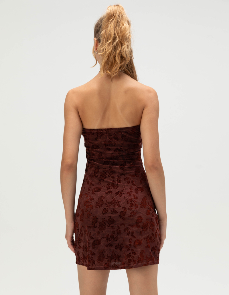 WEST OF MELROSE Flocked Womens Tube Dress image number 3